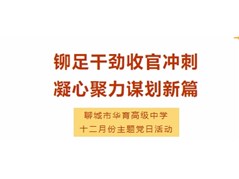 铆足干劲收官冲刺 凝心聚力谋划新篇丨聊城市华育高级中学十二月份主题党日活动